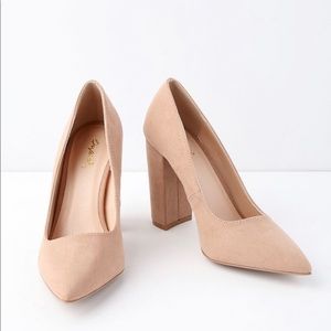 Warm Taupe Suede Pumps - Qupid (from LuLus)